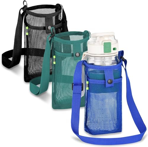 SYOZPXY 3 Water Bottle Holders with Straps, Lightweight Water Bottle Carrier, Water Bottle Holders with Adjustable Shoulder Straps, Suitable for Hiking, Traveling, Cycling, Fitness