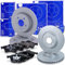 ATE Bremsenset inkl. Bremsscheiben vorne Ø 300 mm vorne belüftet + hinten Ø 280 mm voll und Bremsbeläge vorne + hinten Kompatibel mit FORD C-MAX Mk2, KUGA Mk2, TOURNEO CONNECT, TRANSIT CONNECT