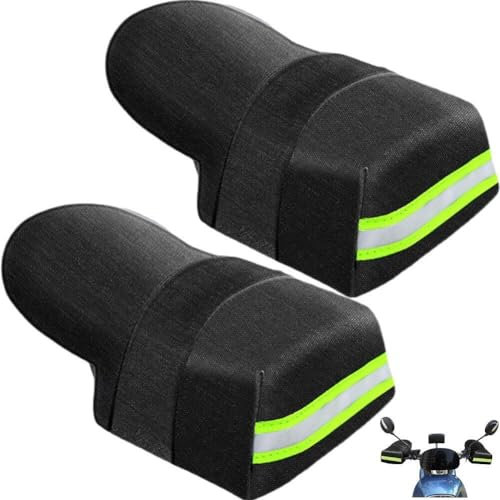 Ppmter Gants de Guidon de Moto imperméables, Manchons de Moto, Chauffe-Guidon Gants de vélo de Scooter d'hiver Coupe-Vent, Mitaines pour Motos et Scooters