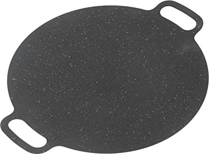 Parrilla Redonda para Barbacoa, Sartén Redonda para Barbacoa, Plancha Redonda para Barbacoa, Revestimiento de Piedra Mineral de Silicato de Hierro, Portátil, Práctica,