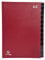 Exacompta - Ref. 57225E Ordnungsmappen mit 8 Ordnern, fester Einband, innen aus recycelter Karte, laminierte Registerkarten von A bis Z, 24 Fächer, Maße: 24 x 34 cm, rot