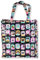 BOGACI Borsa Donna Ragazza Shopper In Plastica Busta Spesa Casual Universale Fantasia Gattini Cagnolini (Fantasia G.3 Nero)