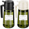 SCFRF 16oz/470ml Light-Blocking Oil Sprayer for Cooking with Labels, 2 in 1 Olive Dispenser Bottle, Premium Green Glass, Food-Grade Mister for Air Fryer, BBQ, Kitchen