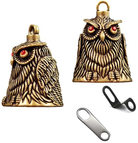 MANOPRANA 2 StüCk Guardian Bell Motorrad GlöCkchen Guardian Biker Bell Motorrad Glocke Motorrad Glocke SchlüSselanhäNger Motorrad AnhäNger Kupfereule