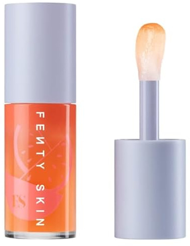 FENTY SKIN Original von Rihanna | FENTY TREATZ | Feuchtigkeitsspendendes Lippenöl | 5,6 ml | VEGANO | by BELLA | Melon Treat