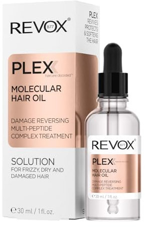 REVOX B77 - Plex Molecular Hair Oil, 30 ml, Öl für trockenes und geschädigtes Haar, Multipeptid-Komplex, der die Haarfasern wiederherstellt, das Haar nährt und wiederherstellt, Anti-Frizz-Haar