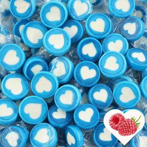 EinsSein Bonbons mariage de coeur bleu-blanc anniversaire d'enfant 500g | 130 piéce Dragees jungle | bonbon de décoration de table pour mariage, baptême, anniversaire, communion | cadeaux