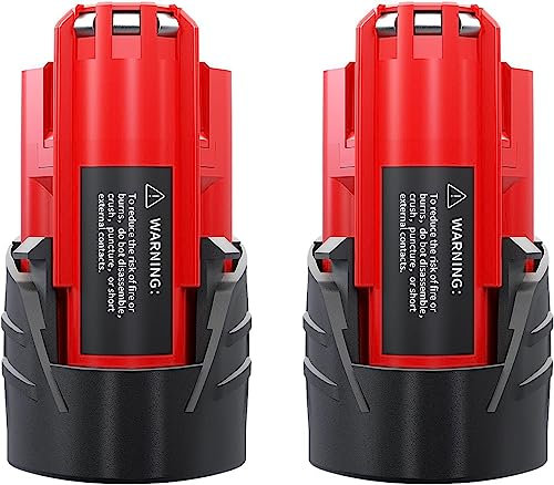 HTongD 12V Ersatzakku für Milwaukee Akku: 3Ah Li-ion Werkzeugakku für Milwaukee M12 - Kompatibel M12B 48-11-2411 48-11-2420