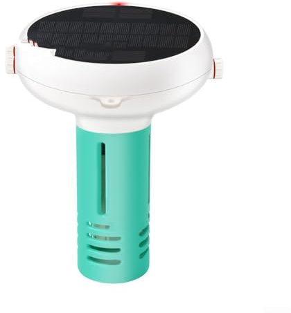 Hasaller Monitores inalámbricos de piscina 7 en 1, probador de calidad del agua de piscina, monitor de piscinas con energía solar, analizador de agua, termómetro Po-ol impermeable con control de