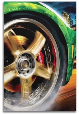 PPZXYEBM Poster, Motiv: Need for Speed Underground 2, Videospiel-Poster, dekoratives Gemälde, Leinwand, Wandposter und Kunstdruck, modernes Familienschlafzimmer, Dekoration, Poster, 50 x 75 cm