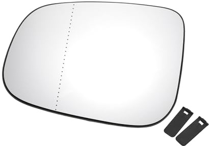 MIRROVIA Espejo Retrovisor Lado Izquierdo Con Cristal De Repuesto Con Placa De Respaldo Asférica Calefactado para Volvo C30 C70 S40 S60 V50 2010-2013 S80 2006-2016 V40 V60 V70 Reemplazo