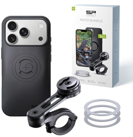 SP CONNECT Moto Bundle | SPC+ | kompatibel mit iPhone 17 Pro/ 18 Pro | Handyhalter für Motorrad Bike Moped Roller | Gadget Halterung für Navi