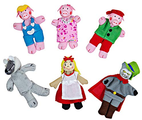 Bigjigs Toys Rotkäppchen-Fingerpuppen