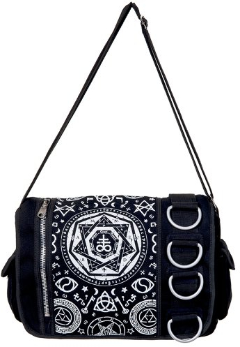 Banned Unisex Schultertasche - Mystic Symbols Schwarz