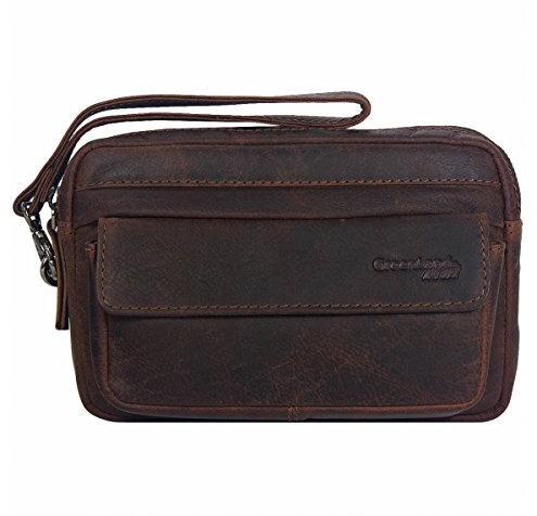 Greenland Nature Montana Handgelenktasche Herrentasche Leder 21 cm