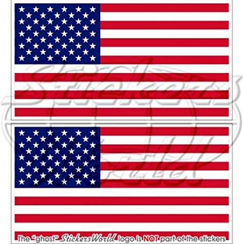 USA United States Amerika Flagge American 10,2 cm (100 mm) Bumper Sticker, Aufkleber Vinyl X2
