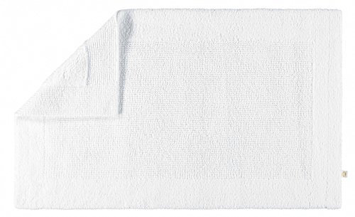 Rhomtuft Baumwoll-Badteppich 50x75cm Weiss