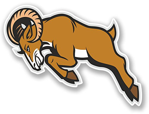 2 x Ram Sticker Car Bike Bike Laptop Helmet Guitar Deer Buck Skate Animal #4284 (10cm Wide x 7.4cm Tall)