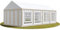 TOOLPORT Party-Zelt Festzelt 4x8 m Garten-Pavillon -Zelt PVC Plane 700 N in beige-weiß Wasserdicht