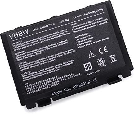 vhbw Bateria Li-Ion ASUS X5di, X5dij-sx039c, X5din, X5e, X5j, X65, X66, X70 Notebook, portátil - Reemplaza A32-F82, A32-F52, L0690L6 - (4400 mAh, 11,1 V)