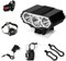 ConstefireFire Linterna para Bicicletas - Luz LED Frontal para Manillar (3 focos, 6000 Lumens, 4 Modos) & 1 x Lámpara Trasera para Bici