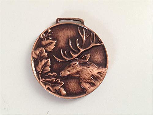 GTK - Geweihe & Trophäen KRUMHOLZ Medaille Hirsch Rothirsch Auszeichnung Prämierung bronzefarben