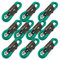 10 x 10m Male to Female XLR Mic Leads/Balanced Microphone Cables / 8 Colours / 10 Pack Green