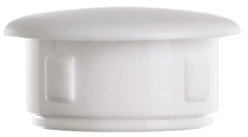 EMFA Abdeckstopfen für Bohrung Durchmesser 9 mm Weiß RAL 9010 Blindstopfen Abdeckkappen Endkappen Verschlusskappen 25 Stück Kopfdurchmesser 13 mm, Borloch 0,9 cm