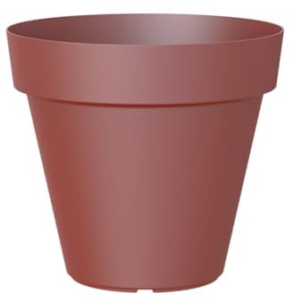 Artevasi Capri-Topf, Runder Plastiktopf, 50cm, Farbe: Dunkelrot