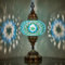 DEMMEX Battery-Operated Turkish Moroccan Mosaic Table Lamp – 30 cm H, 13 cm W, Portable Stained Glass Lamp for Indoor & Outdoor Use, Cordless Handmade Decorative Light for Bedroom, Patio & Camping
