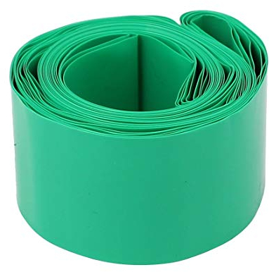 Othmro PVC-Schrumpfschlauch, flach, Breite 2 m, Länge 43 mm, Grün, für 26650 Akku-Pack