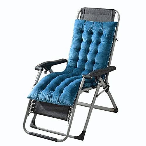 GELing Liegenauflage | wasserabweisend inkl. Kopfkissen | Auflage Liege Polster Kissen Saunaliege Gartenliege ，Königsblau,130X50X10cm