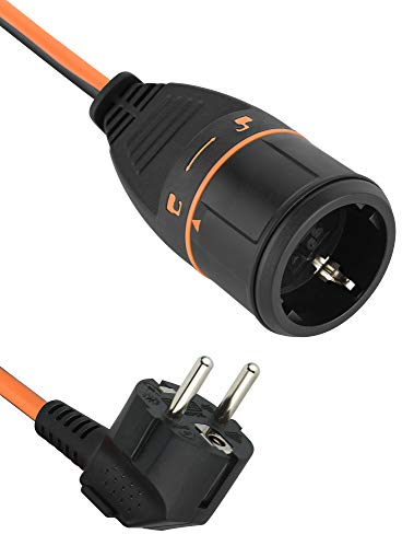 Electraline 01730 3G1.5 Prolunga Elettrica con Presa Electralock Dotata di Meccanismo di Blocco che Impedisce Disconnessioni Accidentali Della Spina, 10 M