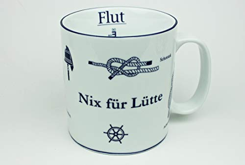 Nix für Lütte Becher mit Seemannsknoten groß Knotenbecher Jumbobecher Kaffeebecher