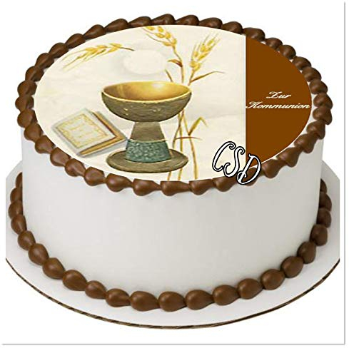 Tortenaufleger Kommunion, Essbares Tortenbild, Fototorte, Zuckerpapier