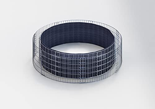 GABIONA - Gaviones de bancal alto (alto x diámetro): 50 x 202 cm - Gavión redondo de piedra como cesta para el jardín - Malla de 5 x 10 cm