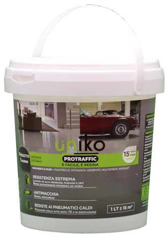 uniko Protraffic - Resina all'acqua per pavimenti, pareti e piastrelle a rullo