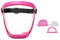 Transparent Full Face Shield Bicycle Helmet Safety Glasses Eye Shield Mask Protective Cover Windproof Face Mask with Filters (Pink+2PCS Filters)