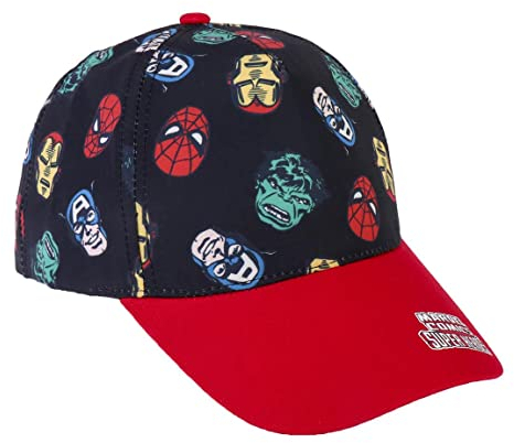 CERDÁ LIFE'S LITTLE MOMENTS Unisex Baby Für Kinder Gewölbtem Schirm Avengers Cap Mit Gebogener Krempe, Schwarz, 4-8 Jahre EU