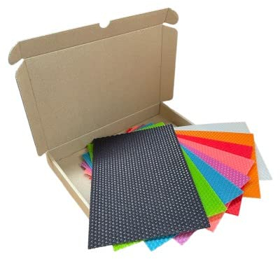 BeeFun Regenbogenfarben Bienenwachsplatten für Kerzen rollen - groß