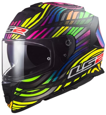 LS2, Integraler Motorradhelm STORM II POWER Matt Black Rainbow, M