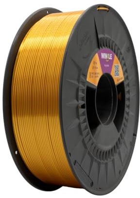 WINKLE PLA Silk Filament 1.75mm König Gold, 300g Spule, 3D Drucker Filament Kompatibel mit FDM Druckern, 3D-Druckmaterialien, Maßgenauigkeit +/- 0.05mm, Leicht zu Bedrucken, Seidenfinish