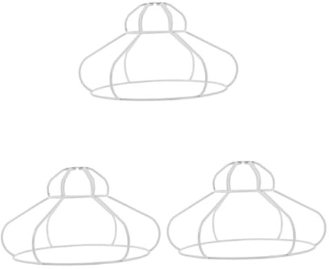 Garneck 3 Stücke Lampenschirm Rahmen Versorgung Metall Lampe Schatten Schutz Käfig Für Dekorative Beleuchtung