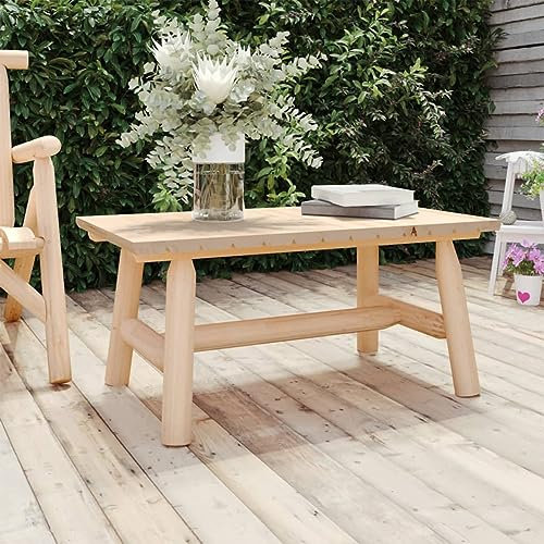 Rantry Couchtisch Beistelltisch Möbel Sofatisch Wohnzimmertisch Wohnzimmer Tisch Teetisch Kaffeetisch für Wohnzimmer Büro 90x50x41 cm Massivholz Fichte