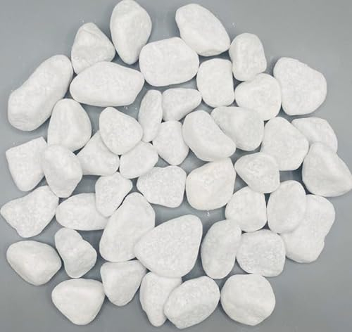 HCommerce Schneeweiß Marmorkies I Carrara Kies I Dekosteine - Körnung 15-25 mm 2,5kg