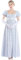 CR ROLECOS Robe victorienne, robe de Régence anglaise pour femme - Robe de bal bouffante style Bridgerton avec gants, Fleur bleue., L