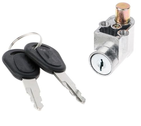 Interruttore Accensione 1 Set Blocco Sicurezza Per Batteria Blocco Accensione Accensione + 2 Chiavi Per Moto Bici Elettrica Scooter E-bike Parti Motociclette Metallo Interruttore a Chiave