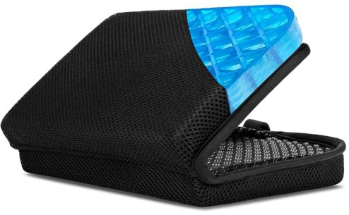 Jerylota Gel Seat Cushion – Portable Airplane Seat Cushion – Gel Grid Design for Ultimate Seating Comfort – Foldable Cushion for Airplane Seats, Camping, Bleachers, Flights, Commute