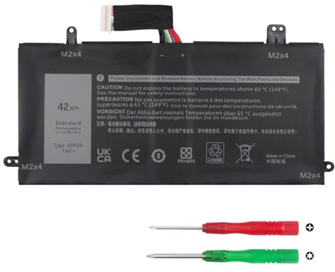 KXRSII 42Wh J0PGR Laptop Akku für Dell Latitude 12 5285 5290 2-in-1 T17G T17G001 T17G002 X16TW FTH6F FTG78 1WND8 RDYCT JOPGR 7.6V 5250mAh
