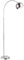 GLOBO Stehleuchte Kugel Bogenleuchte chrom Wohnzimmerleuchte stehend, Metall nickel-matt, Schirm beweglich, 1x LED 11W 1055Lm warmweiß, HxLxB 150x58x24,5 cm